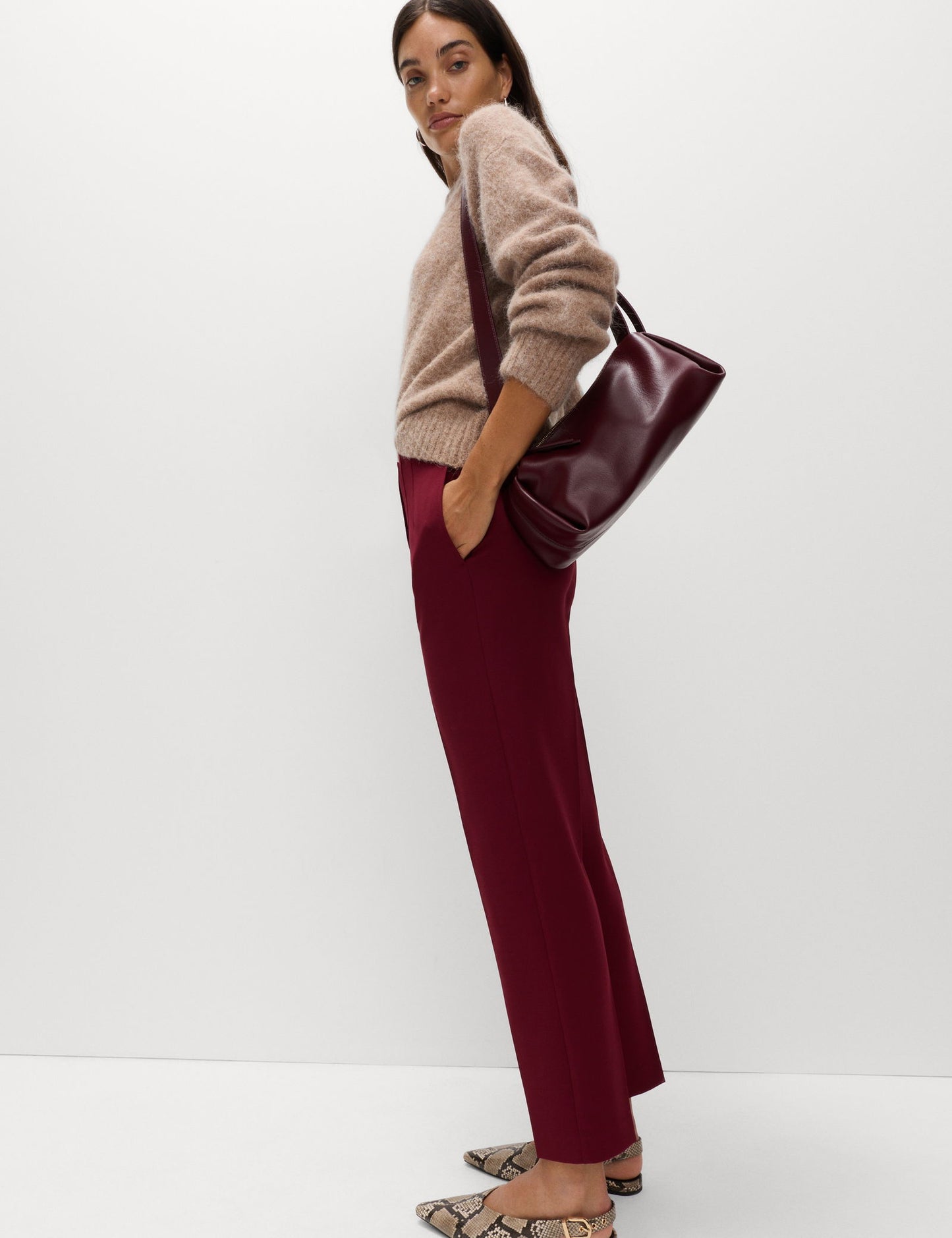 Yüksek Bel Tapered Fit Pantolon