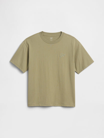 Haki Vintagesoft Boxy Gap Logo T-shirt