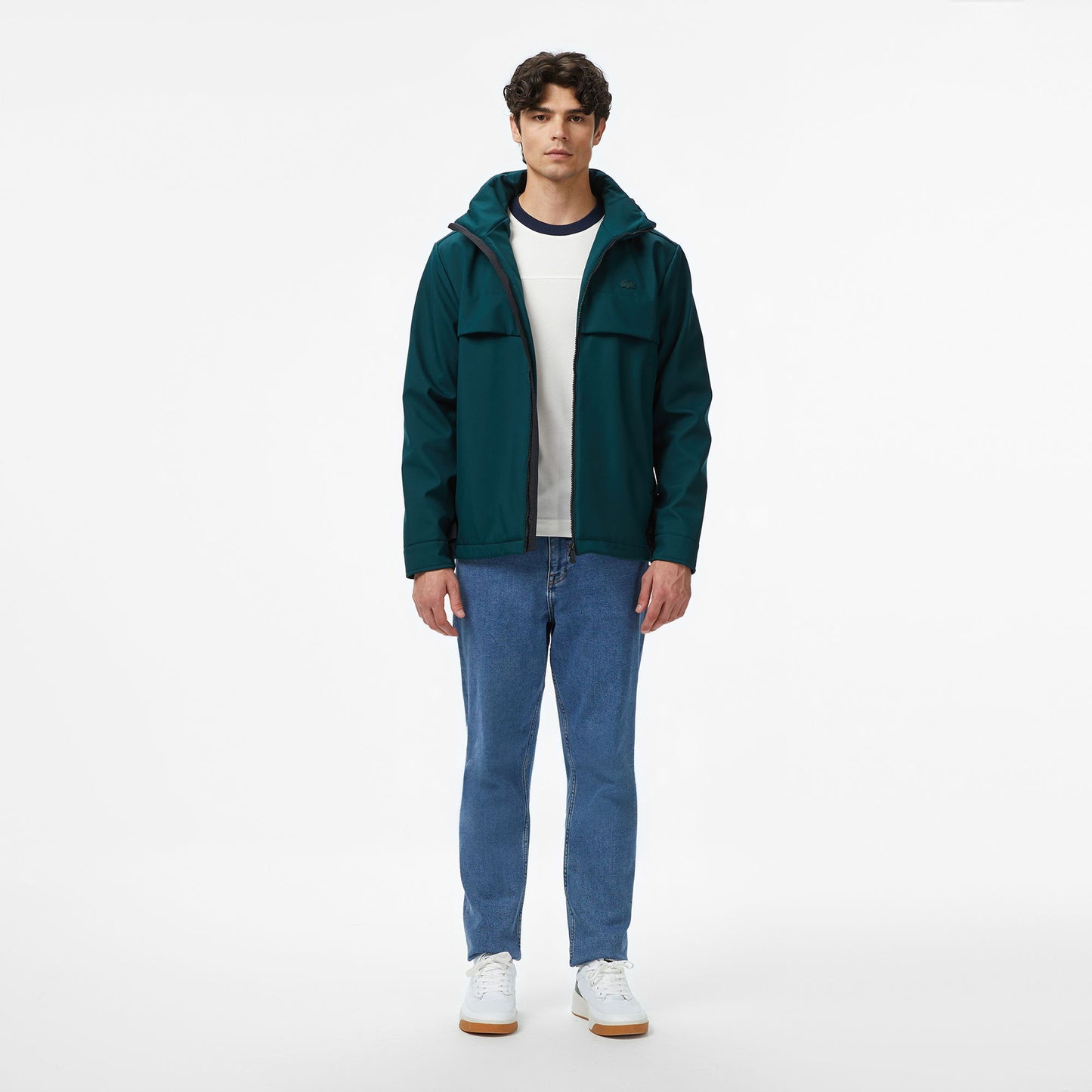 Lacoste Erkek Kapüşonlu Koyu Yeşil Yağmurluk