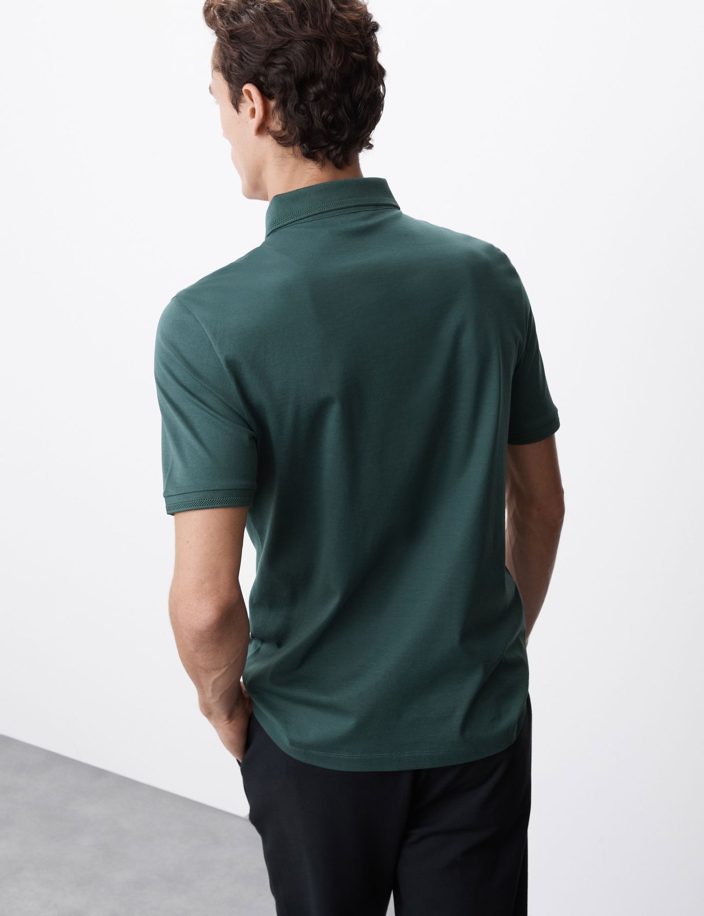 Saf Pamuklu Kısa Kollu Polo Yaka T-shirt