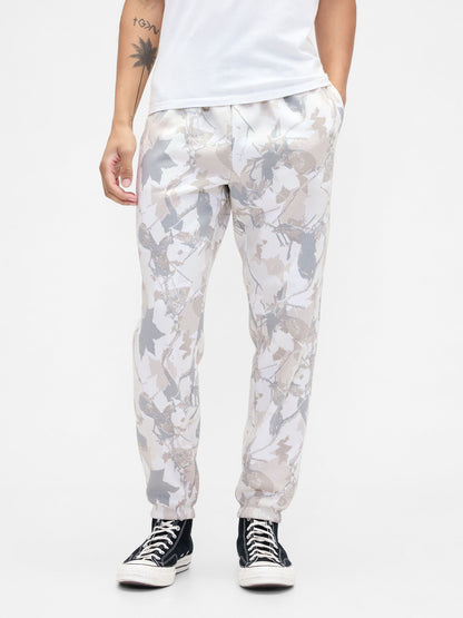 Gri Relaxed Kamuflaj Gap Logo Jogger Eşofman Altı