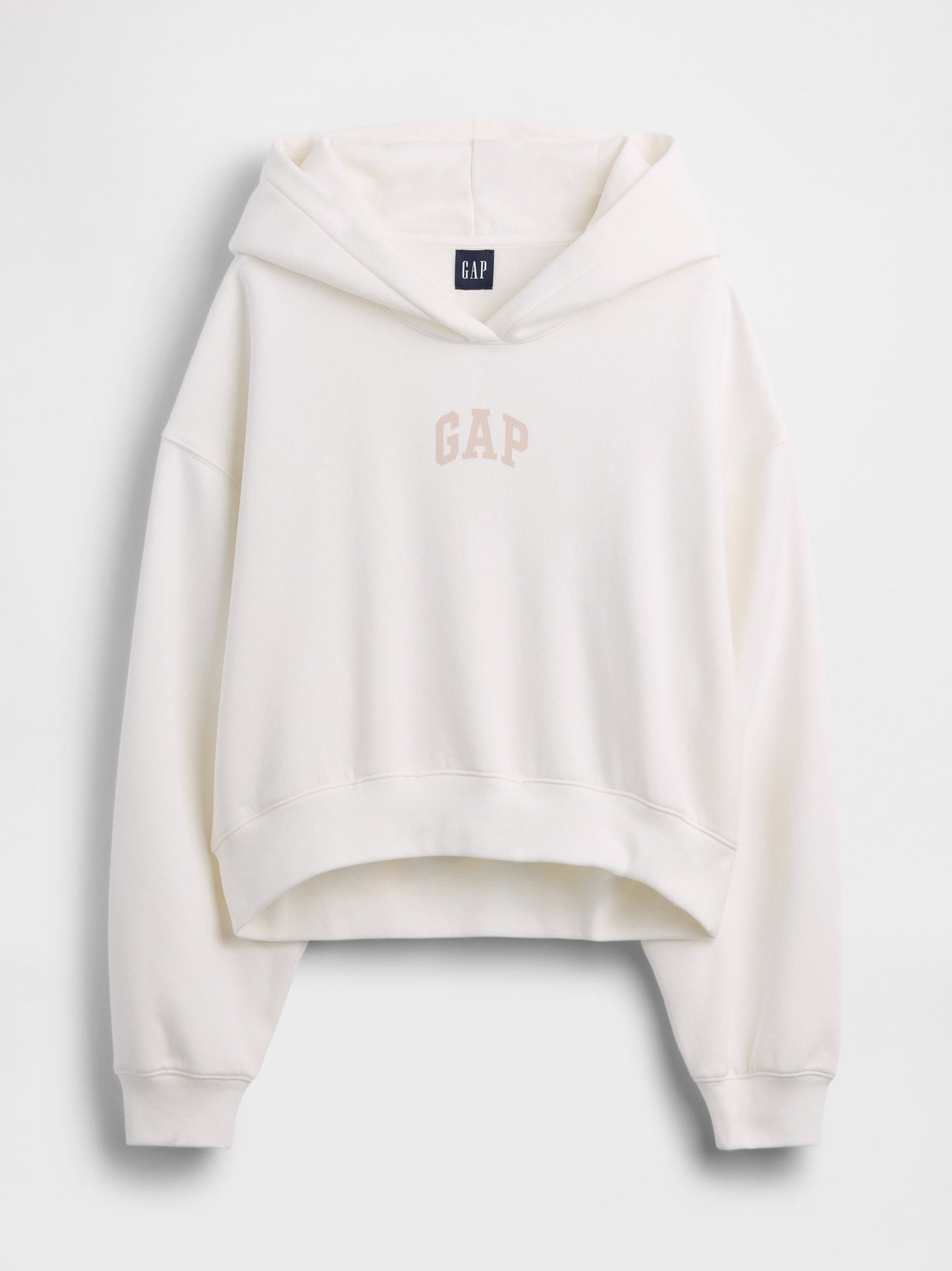 Beyaz Vintagesoft Oversized Crop Logo Sweatshirt