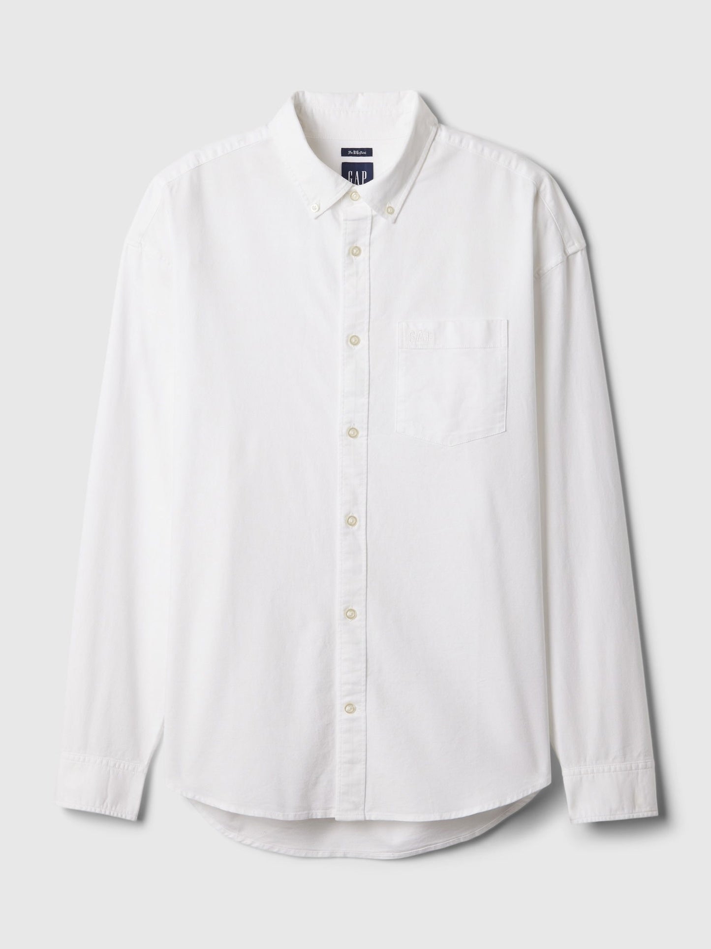 Beyaz Gap Logo Oversize Oxford Gömlek