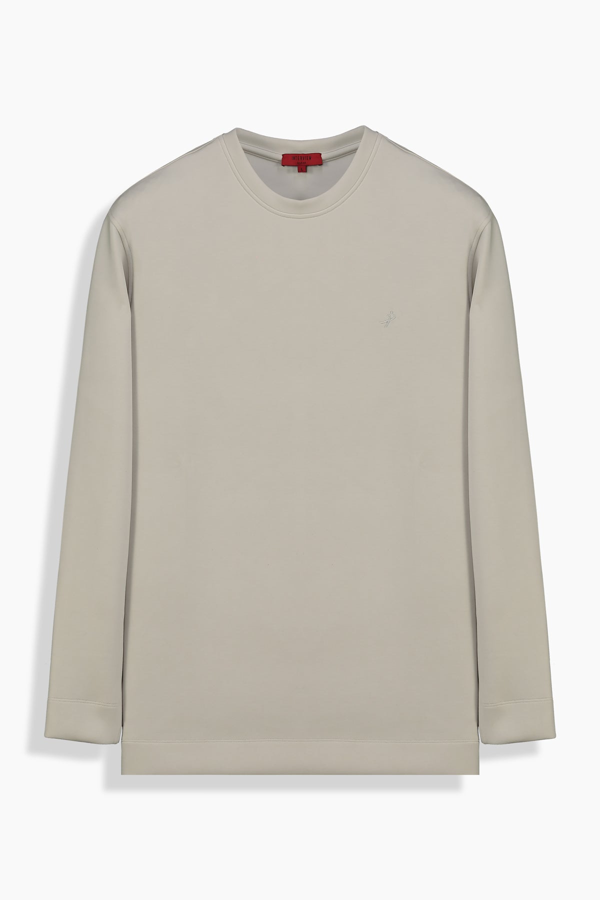 Bisiklet Yaka Bej Sweatshirt