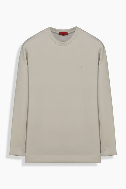 Bisiklet Yaka Bej Sweatshirt