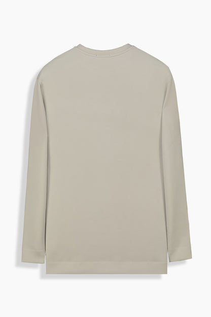 Bisiklet Yaka Bej Sweatshirt