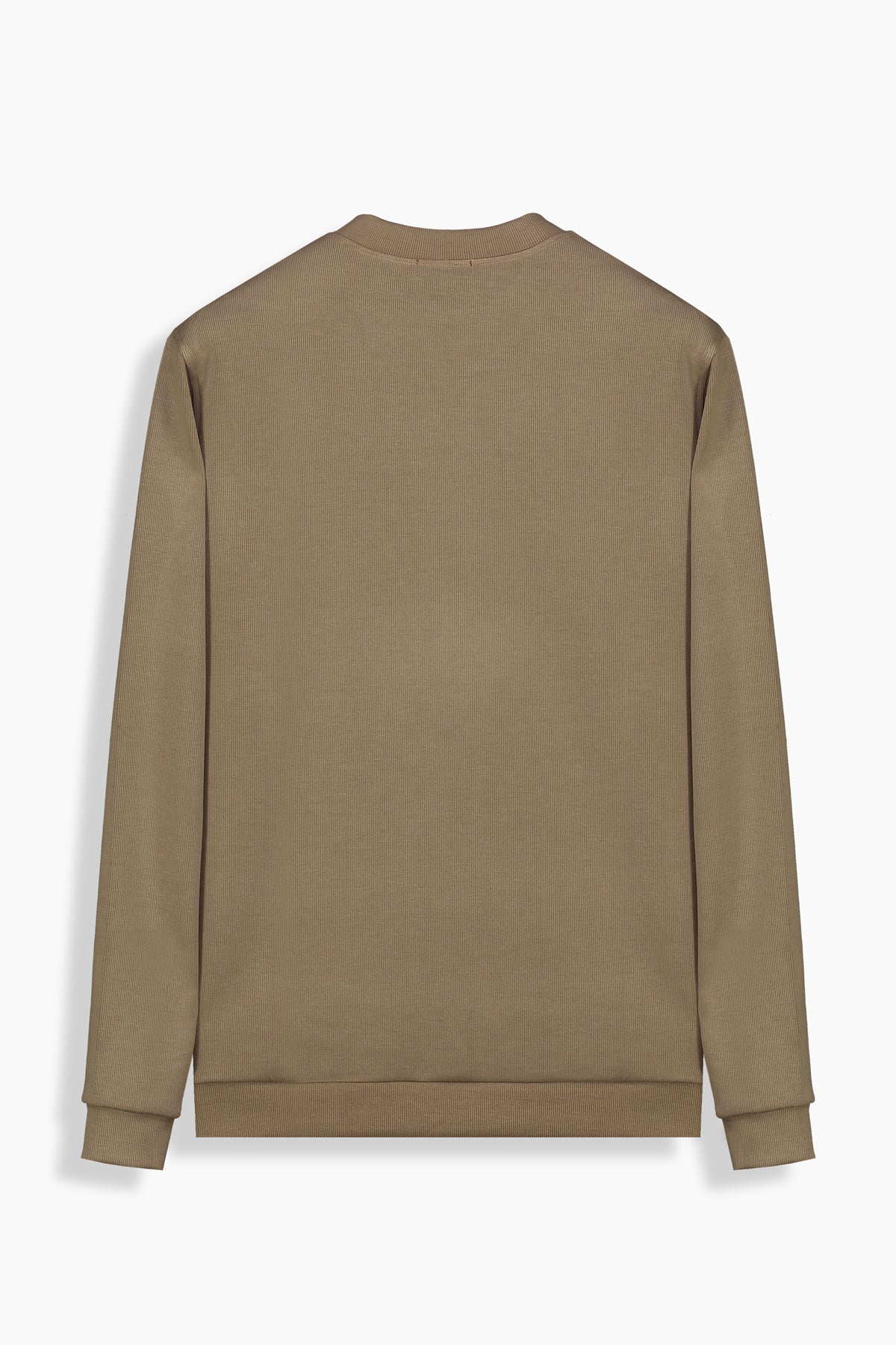 Bisiklet Yaka Erkek Koyu Bej Sweatshirt