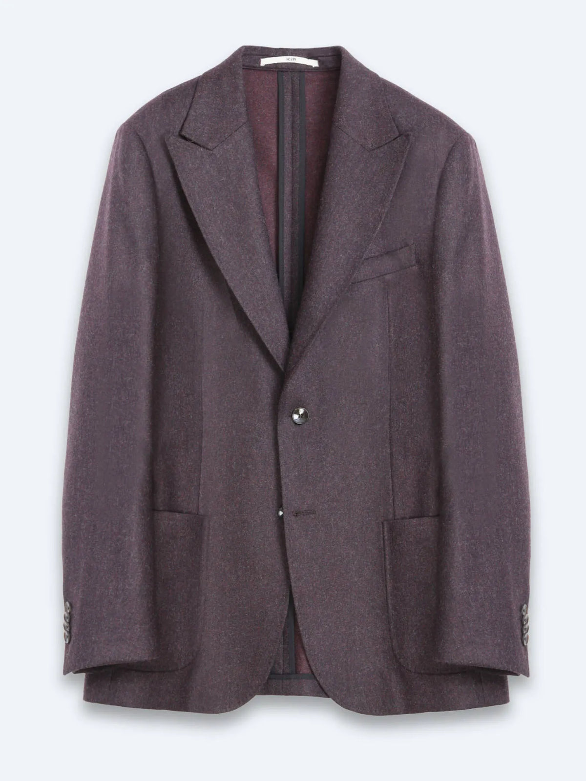 Bordo Desenli Modern Fit Yün Karışımlı Örme Ceket