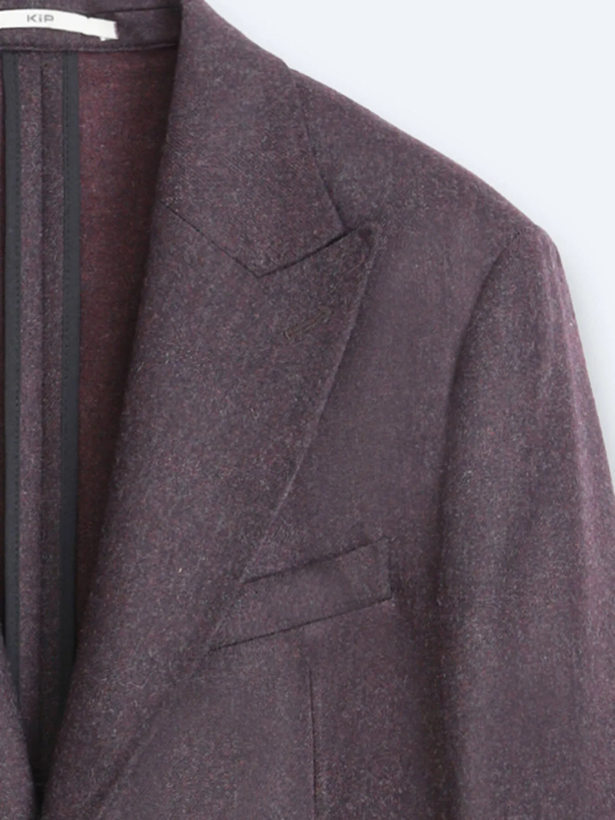 Bordo Desenli Modern Fit Yün Karışımlı Örme Ceket