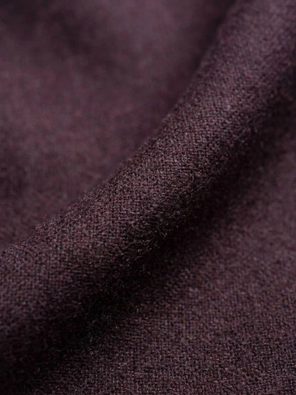 Bordo Desenli Modern Fit Yün Karışımlı Örme Ceket