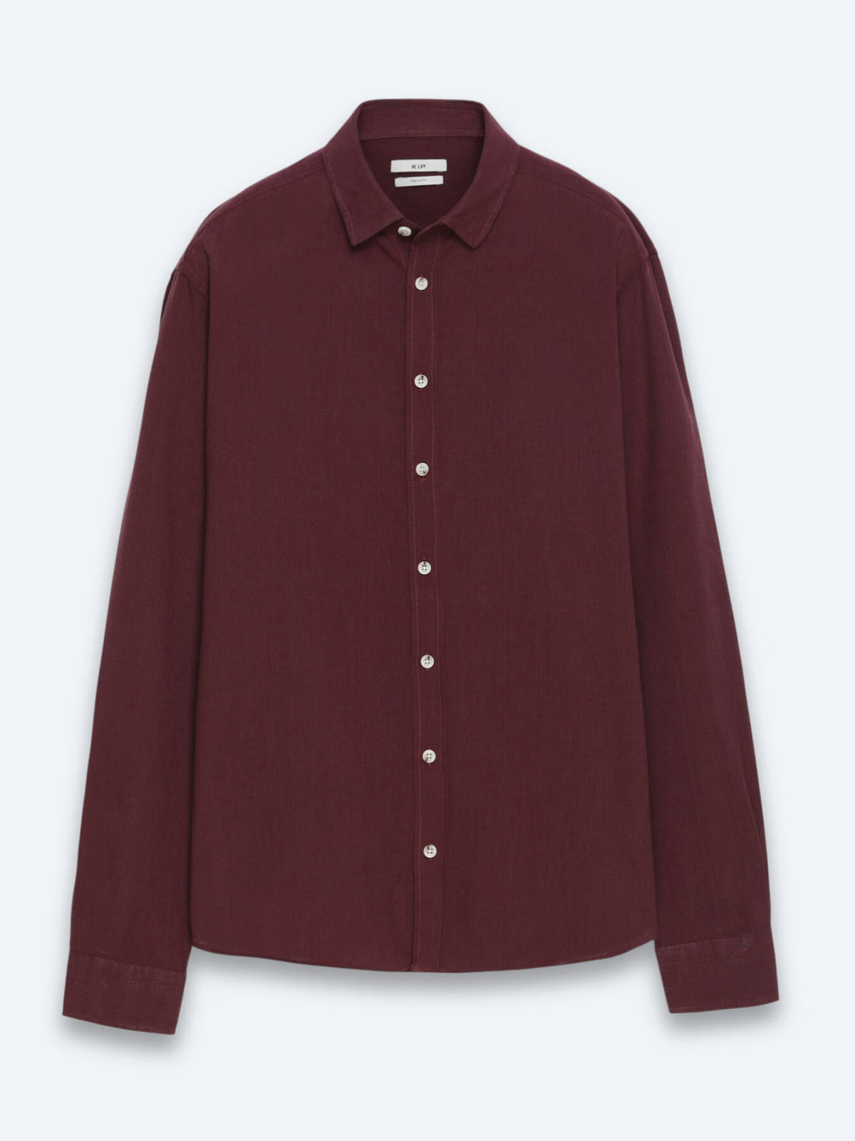 Bordo Düz Regular Fit Uzun Dokuma Casual %100 Pamuk Gömlek