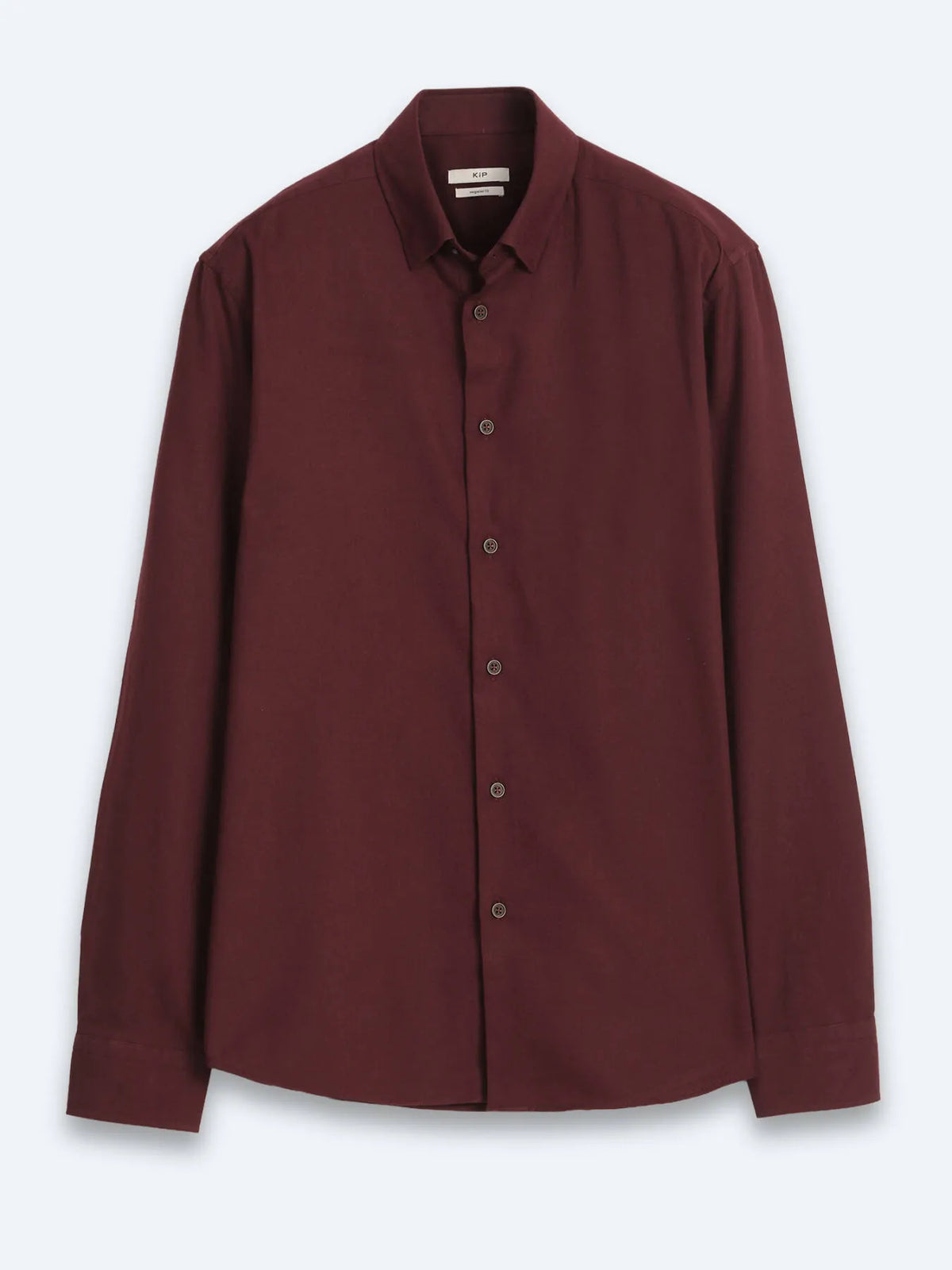 Bordo Düz Regular Fit Uzun Dokuma Casual %100 Pamuk Gömlek