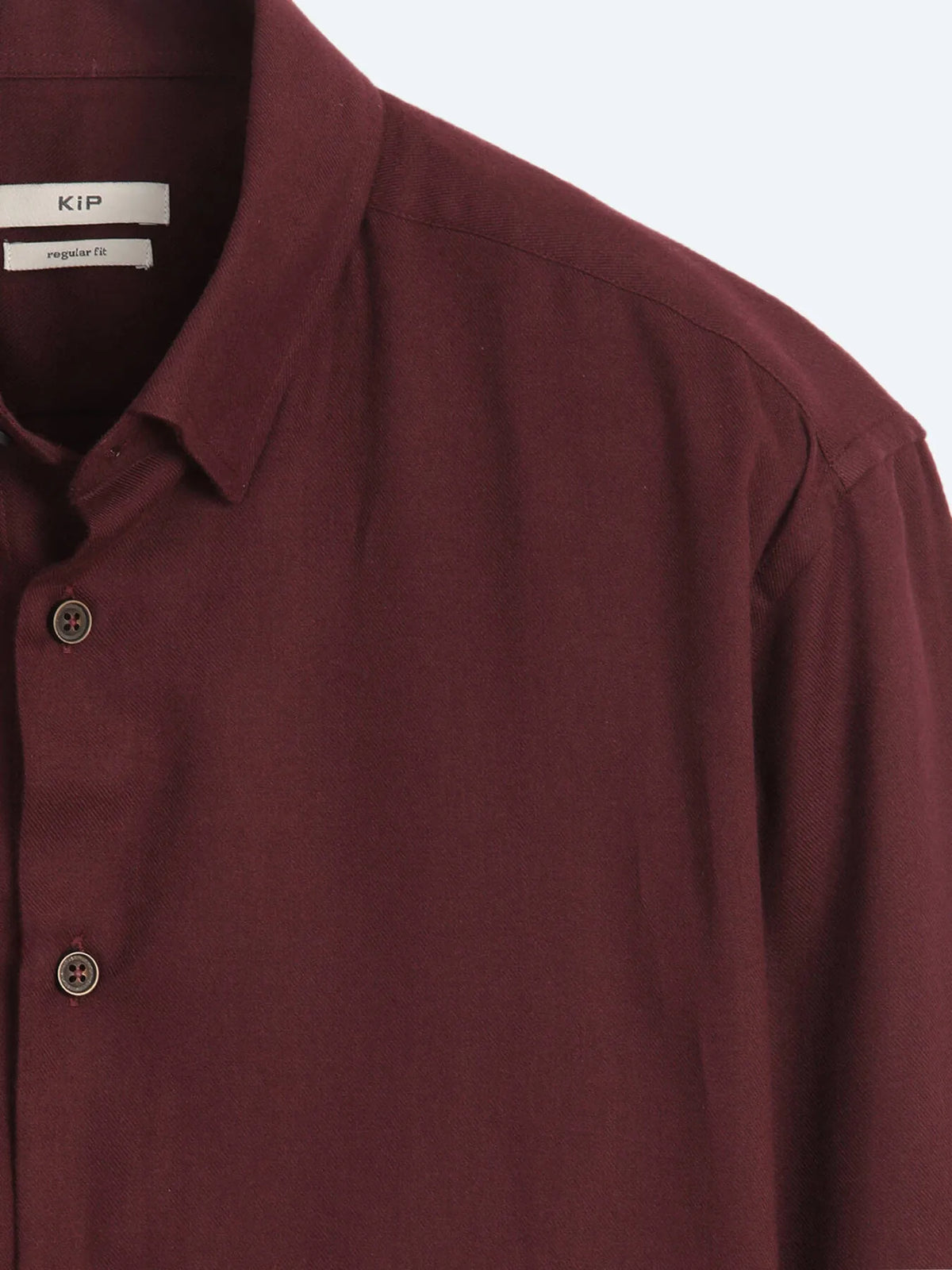 Bordo Düz Regular Fit Uzun Dokuma Casual %100 Pamuk Gömlek