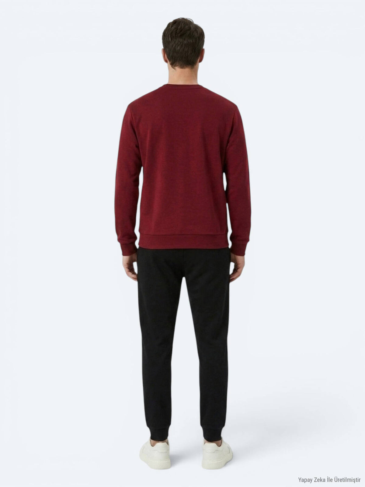 Bordo Düz Sweatshırt