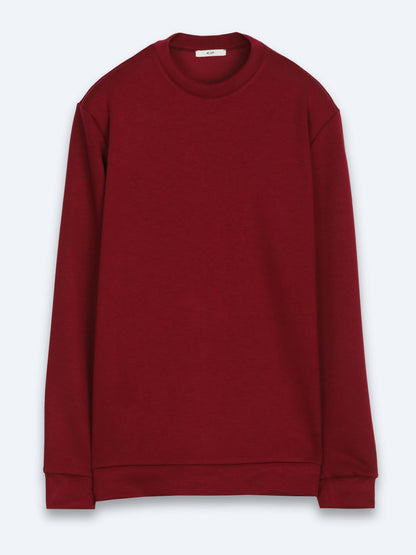 Bordo Düz Sweatshırt