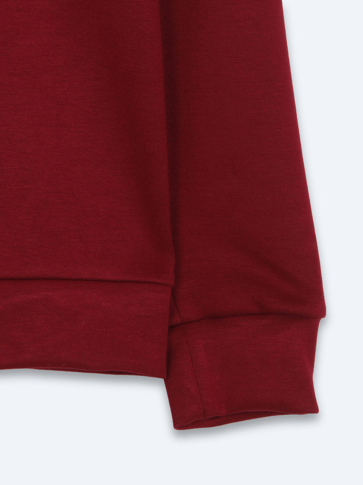 Bordo Düz Sweatshırt