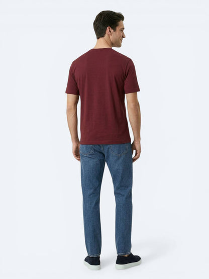 Bordo Düz T-shirt
