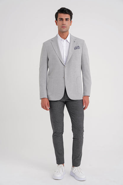 C 698 Ceket Regular Fit Gri-1 Casual