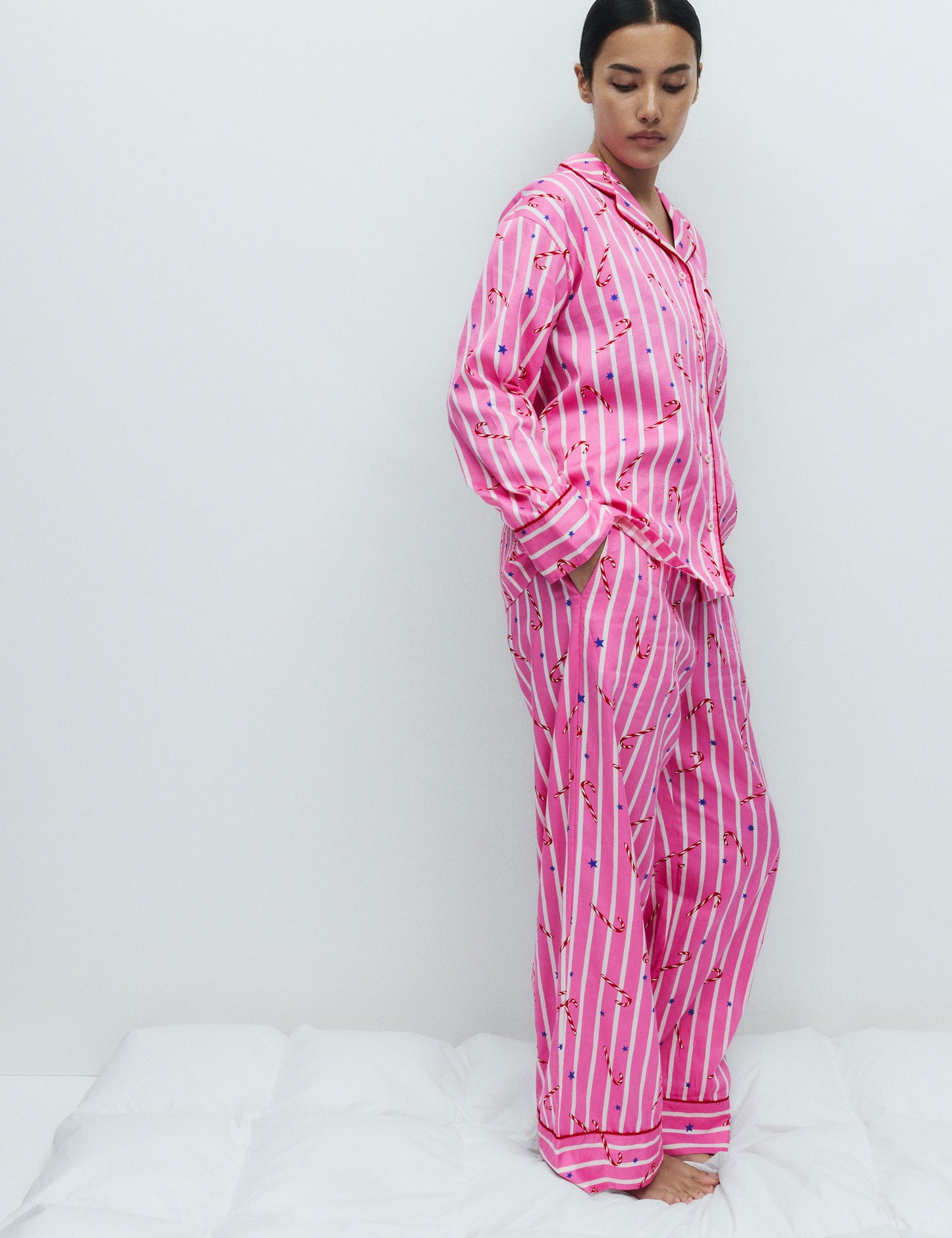 Pamuklu Saten Pijama Takımı