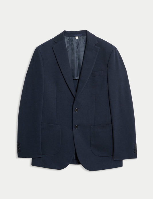 Tailored Fit Jersey Dokulu Blazer Ceket