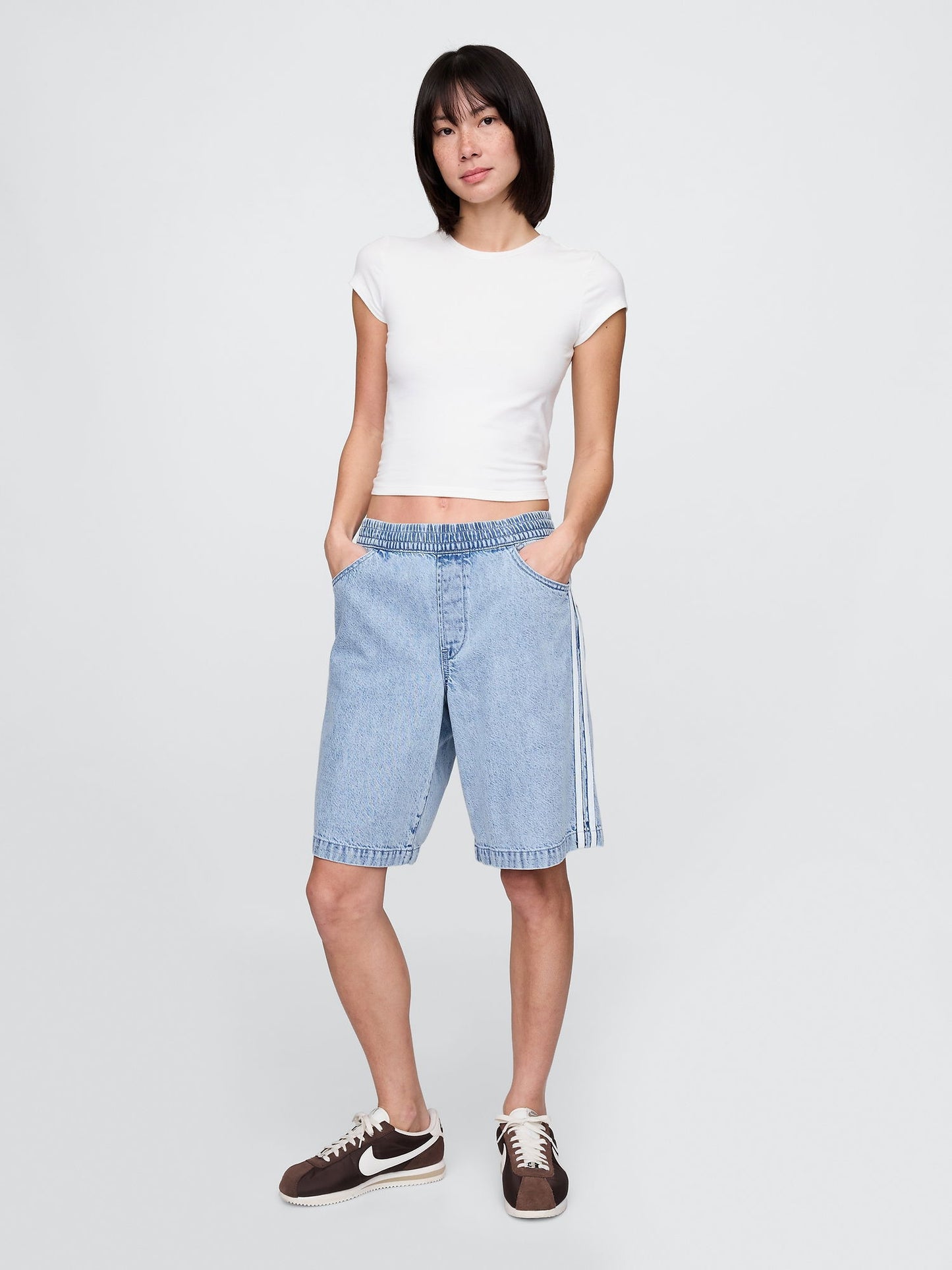 Denim Mavi 11 Mid Rise Ultrasoft Easy Denim Şort
