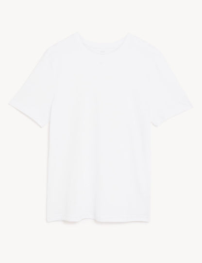 Saf Pamuklu Kısa Kollu T-shirt