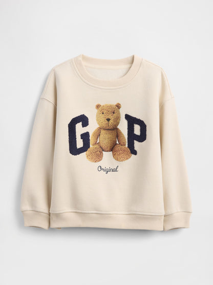 Kırık Beyaz Vintagesoft Bear Logo Sweatshirt