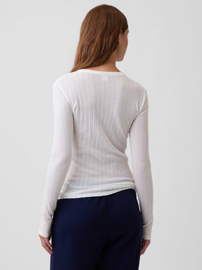 Beyaz Essential Fitiili Pointelle T-shirt