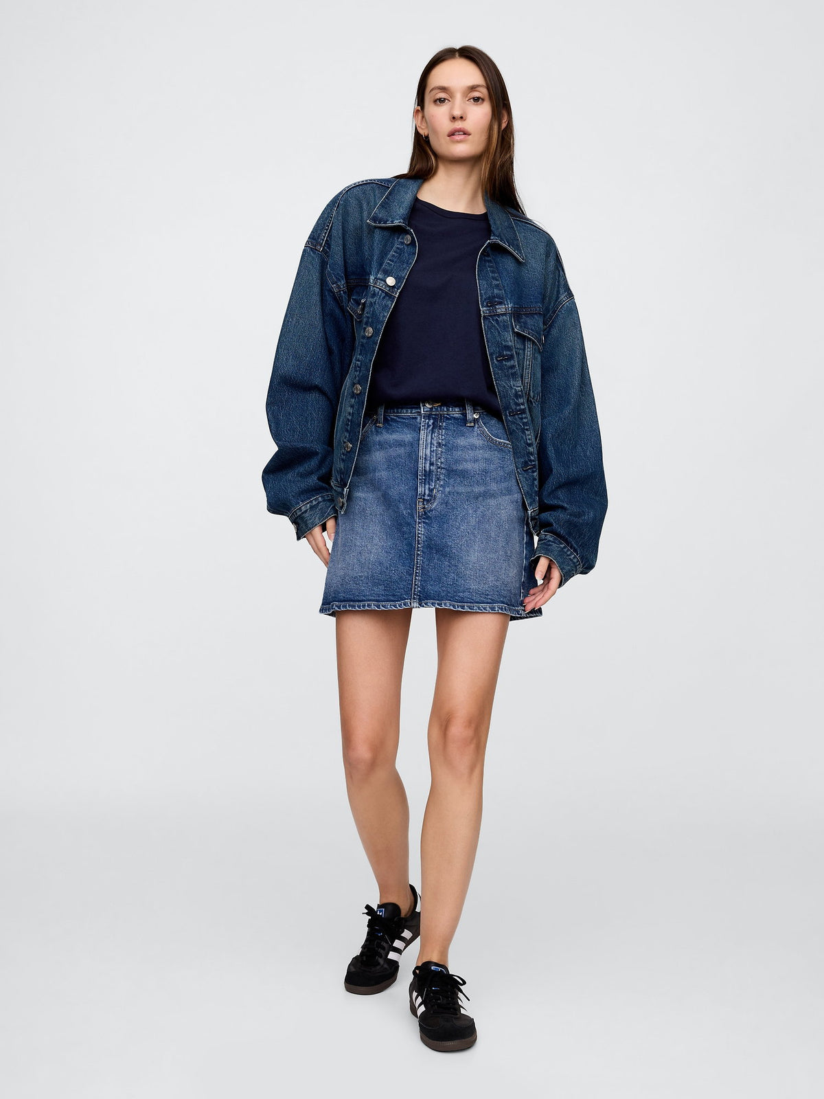 Lacivert Favorite Bisiklet Yaka T-shirt