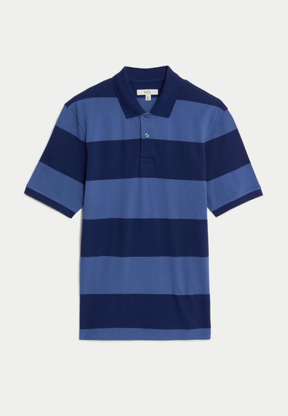 Saf Pamuklu Kısa Kollu Polo Yaka T-shirt