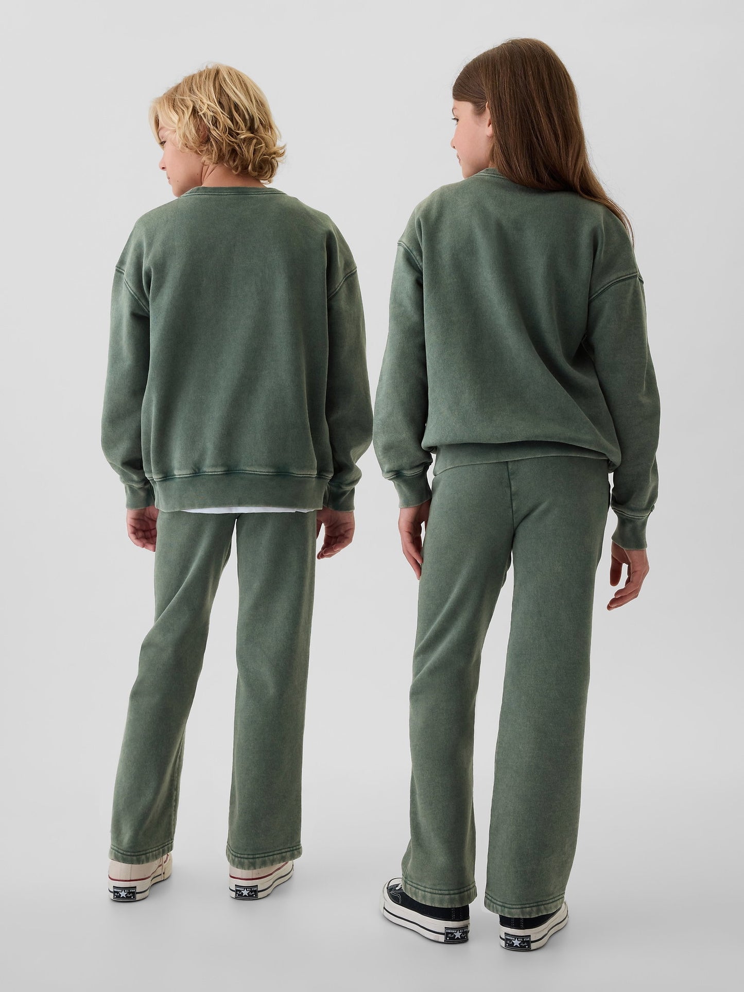 Yeşil Vintage Soft Relaxed Eşofman Altı
