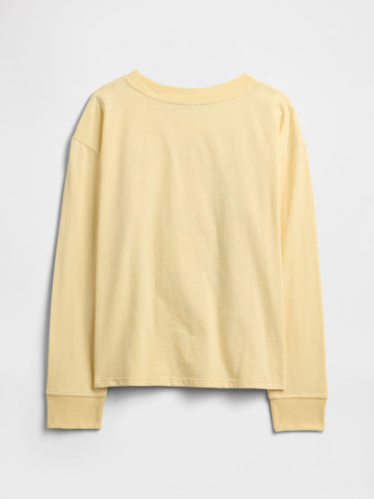 Sarı Gap Peanuts Oversized Logo T-shirt