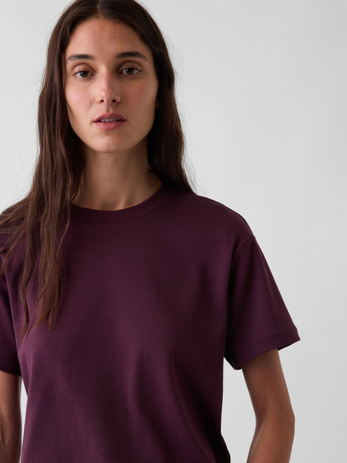 Bordo Supima® Pamuk Relaxed T-shirt