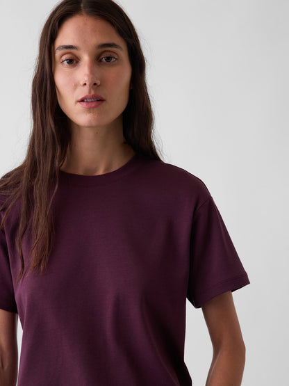 Bordo Supima® Pamuk Relaxed T-shirt