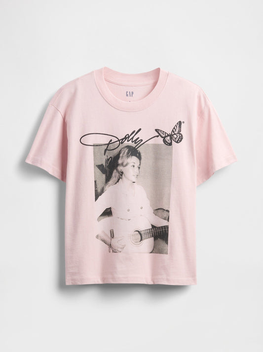Pembe Dolly Parton Relaxed Grafik T-shirt
