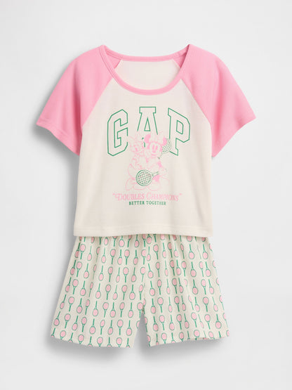 Açık Pembe Gap × Disney Kids Geri Dönüştürülmüş Pijama Altı Seti