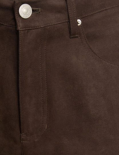 Süet Geniş Paça Pantolon