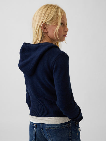 Lacivert Cashsoft Fermuarlı Sweatshirt