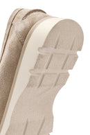 Kadın Bej Toka Detaylı Süet Deri Comfort Loafer