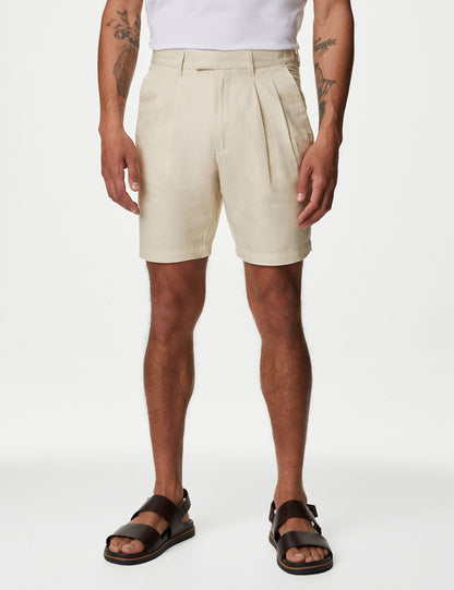 Regular Fit Keten Şort