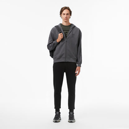 Lacoste Erkek Relaxed Fit Kapüşonlu Gri Sweatshirt