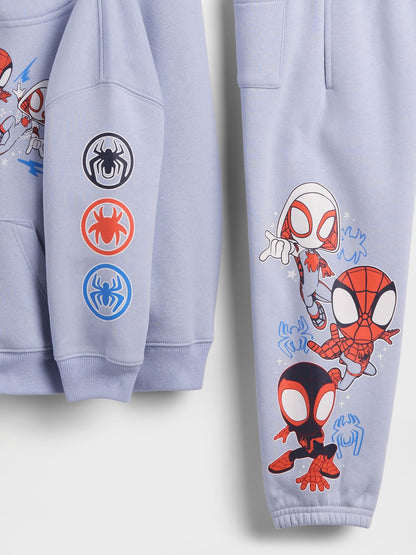 Açık Mavi Marvel Vintagesoft Sweatshirt Outfit Set