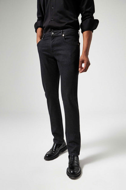 Damat Slim Fit Siyah Efsane Denim. Hafif, Yumuşak, Rinse Yıkamalı Denim Pantolon