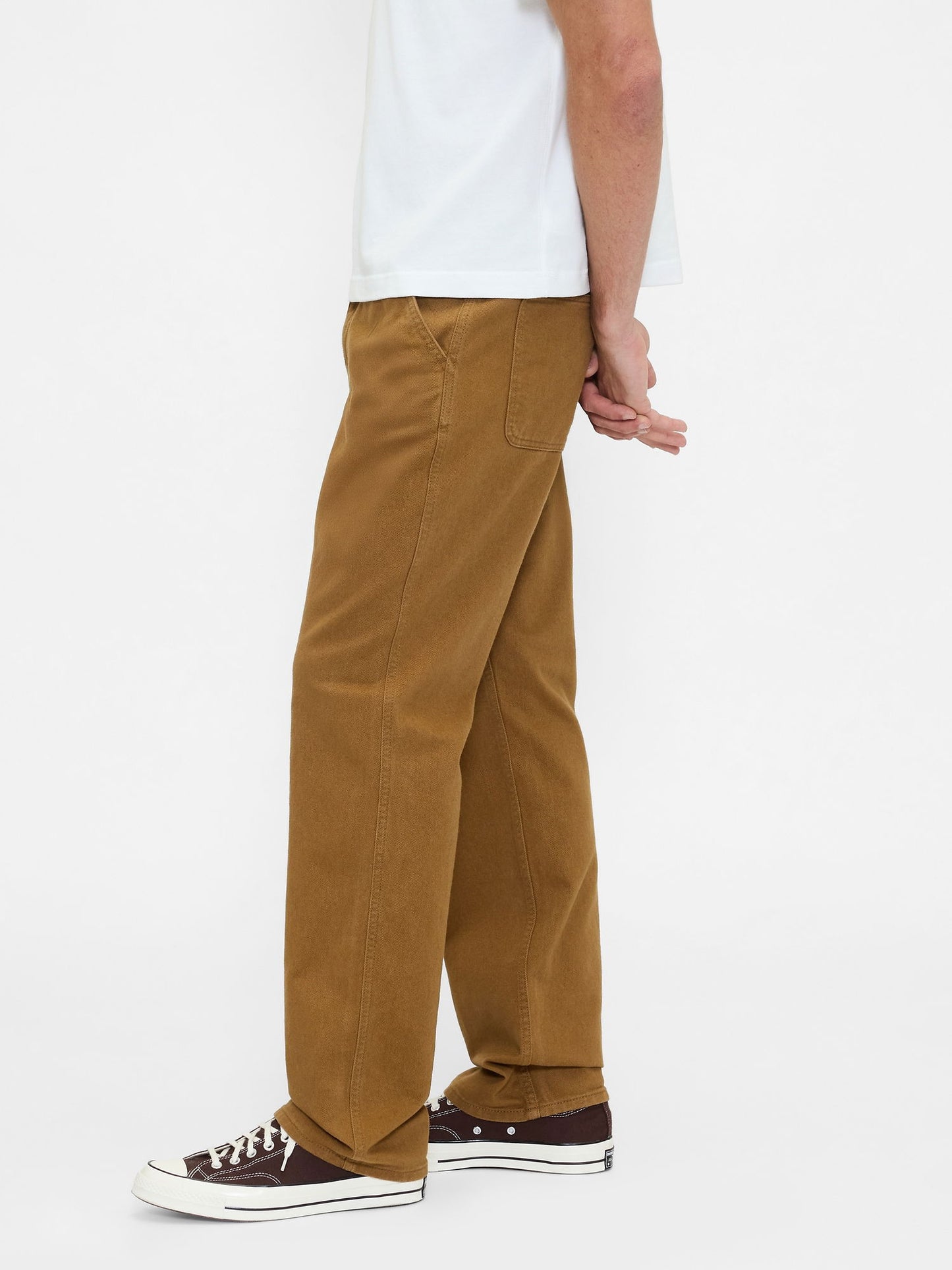 Kahverengi Relaxed Straight Utility Pantolon