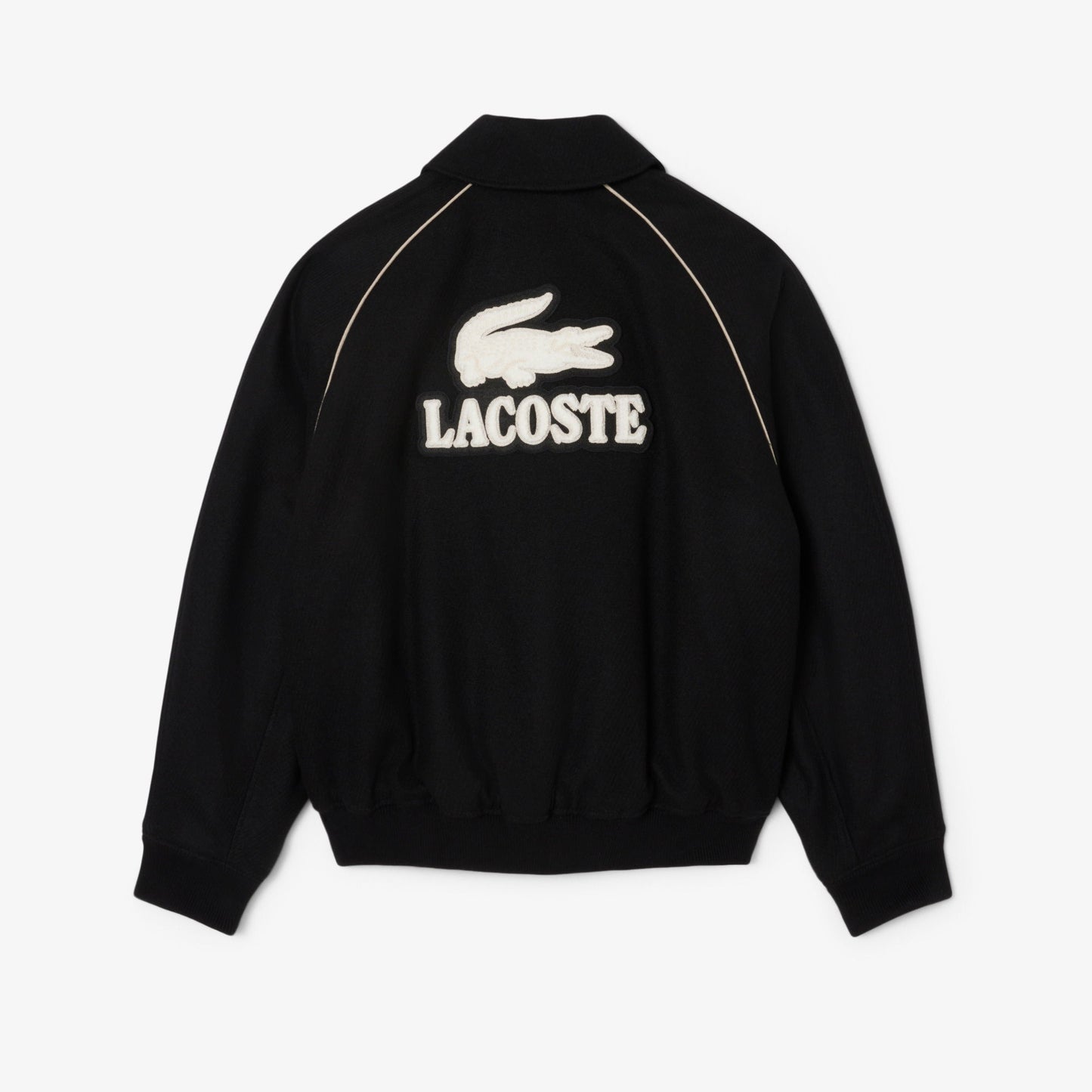 Lacoste Erkek Classic Fit Gömlek Yaka Baskılı Siyah Ceket