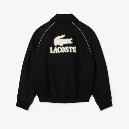 Lacoste Erkek Classic Fit Gömlek Yaka Baskılı Siyah Ceket