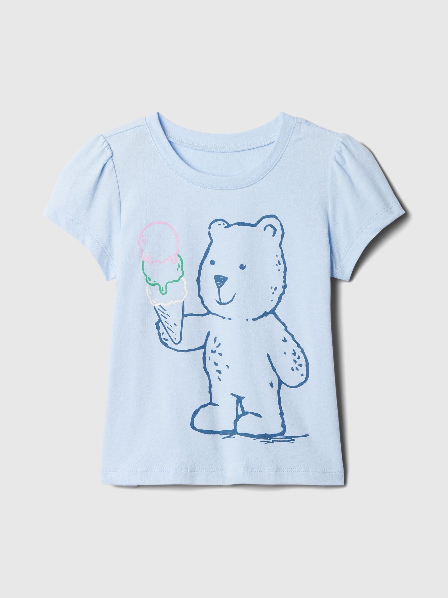 Açık Mavi Mix & Match Grafikli T-shirt
