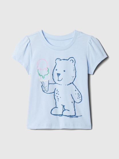 Açık Mavi Mix & Match Grafikli T-shirt