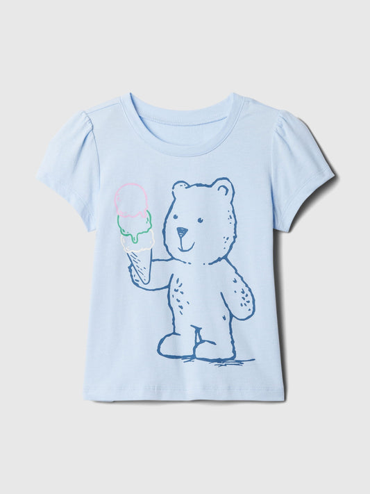 Açık Mavi Mix & Match Grafikli T-shirt