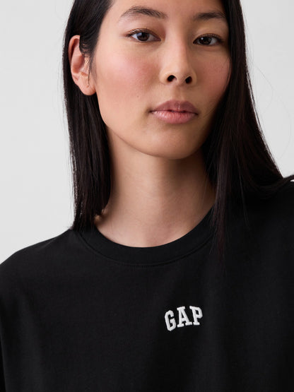 Siyah Oversized Gap Logo Tunik T-shirt